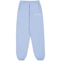 sporty & rich pantalon de jogging health club en coton - bleu