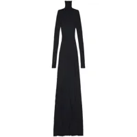 balenciaga robe longue à design sans coutures - noir