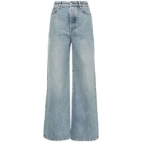 loewe jean ample à taille haute - bleu