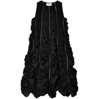 melitta baumeister robe trapèze à fronces - noir