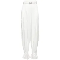 jil sander pantalon droit à design plissé - blanc