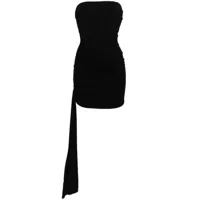 magda butrym robe-bustier courte à fronces - noir