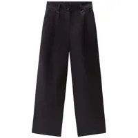woolrich pantalon en coton à coupe ample - noir