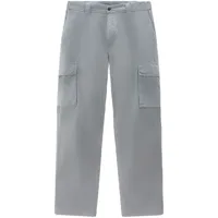 woolrich pantalon droit en coton à poches cargo - gris