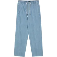 a.p.c. pantalon droit à lien de resserrage - bleu