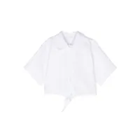 miss grant kids chemise en popeline à découpes - blanc