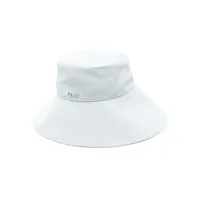 fendi chapeau en toile à logo - blanc