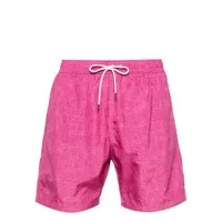paul & shark shark-charm textil-print swim shorts - rose