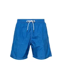 paul & shark shark-charm textil-print swim shorts - bleu