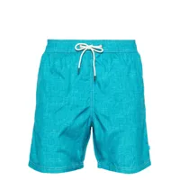 paul & shark shark-charm textil-print swim shorts - bleu