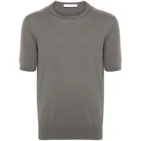 cruciani fine-knit cotton t-shirt - gris