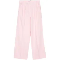 a.p.c. pantalon droit à design plissé - rose