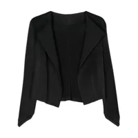 issey miyake veste plissée à design ouvert - noir