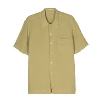 massimo alba chemise à boutonnière sur le devant - vert