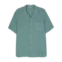 massimo alba chemise à boutonnière sur le devant - vert