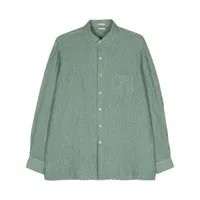 massimo alba chemise texturée - vert