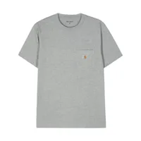 carhartt wip t-shirt pocket à logo appliqué - gris
