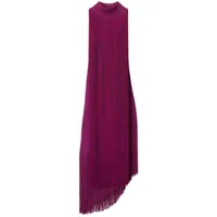 burberry robe asymétrique à franges - rose