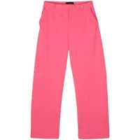 ssheena pantalon droit à détails de coutures - rose