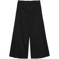 semicouture pantalon en coton à coupe ample - noir