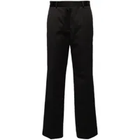 toteme pantalon droit à plis marqués - noir