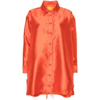 marques'almeida chemise à détails effilochées - orange