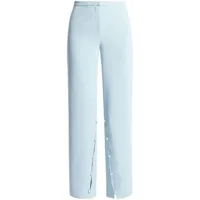 stine goya recycled-polyester straight-leg trousers - bleu