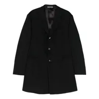 corneliani manteau en cachemire à simple boutonnage - noir