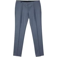 corneliani pantalon de costume à coupe fuselée - bleu