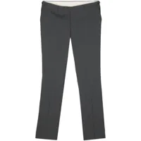 corneliani pantalon de costume à fines rayures - gris