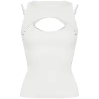 off-white layered cut-out tank top - tons neutres