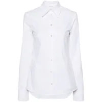 sportmax chemise en coton à design uni - blanc