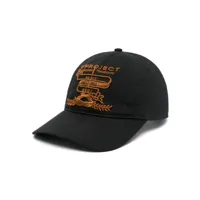 y/project casquette en coton à logo brodé - noir