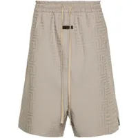 fear of god patterned-jacquard deck shorts - tons neutres