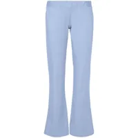versace jeans couture pantalon droit à ornements strassés - bleu