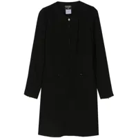 chanel pre-owned robe courte en laine à fermeture zippée (1997) - noir