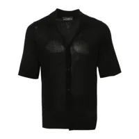ballantyne chemise en maille fine - noir