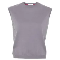 ferragamo fine-knitted top - gris