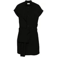 lemaire robe courte asymétrique - noir