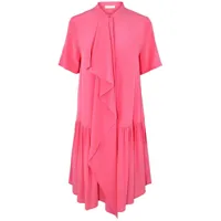 ulla johnson robe en soie à volants - rose