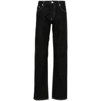 helmut lang logo-patch cotton jeans - noir