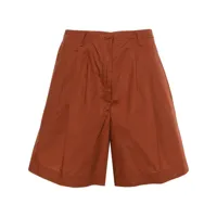 forte forte high-waist bermuda shorts - marron