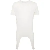julius cut-out cotton t-shirt - blanc