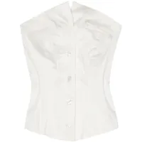 poster girl court corset top - blanc