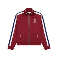 sporty & rich veste zippée à logo brodé - rouge