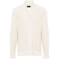roberto collina knitted cotton cardigan - tons neutres