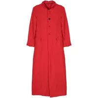 daniela gregis manteau à simple boutonnage - rouge