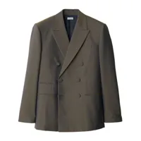 burberry veste de costume à boutonnière croisée - marron