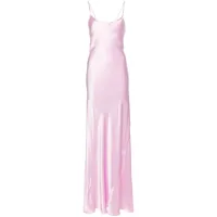 victoria beckham robe-nuisette cami à coupe longue - rose