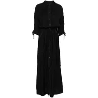 pinko robe longue belfagor à lien de resserrage - noir